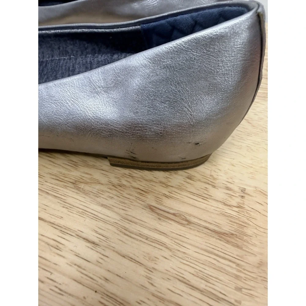 Dr. Scholl's Aston ballet flats in a‎ pewter metallic Size 7.5 Women's #63